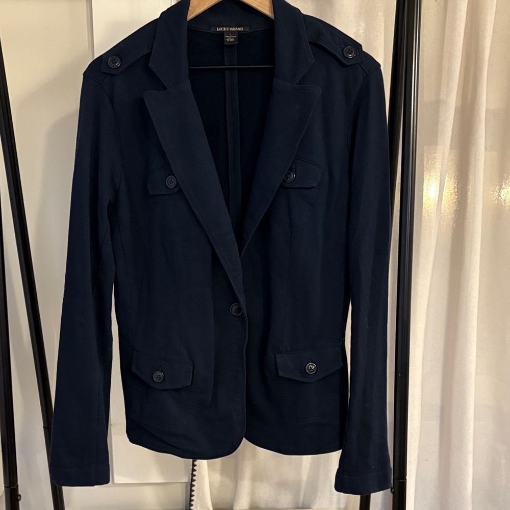 Lucky Brand Women's Large Navy Blazer
